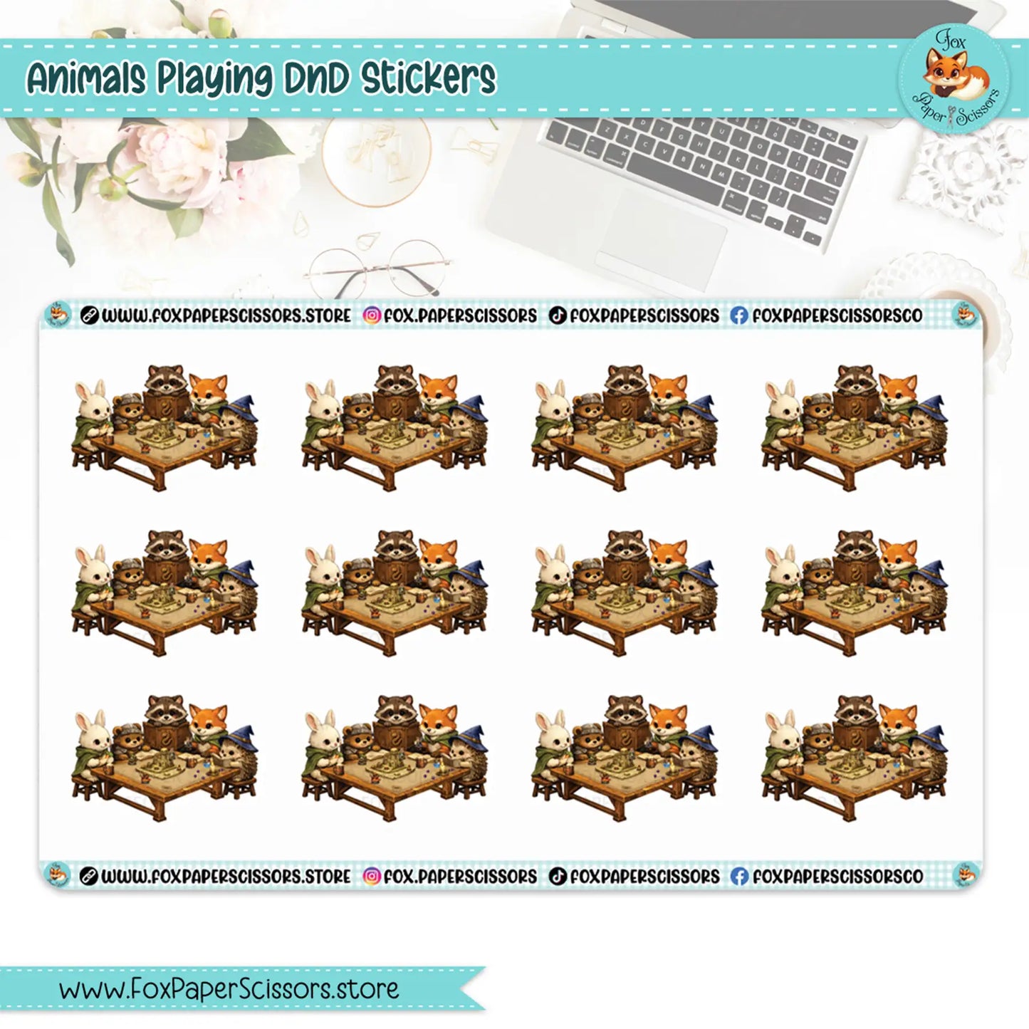 Animals Playing D&D Stickers