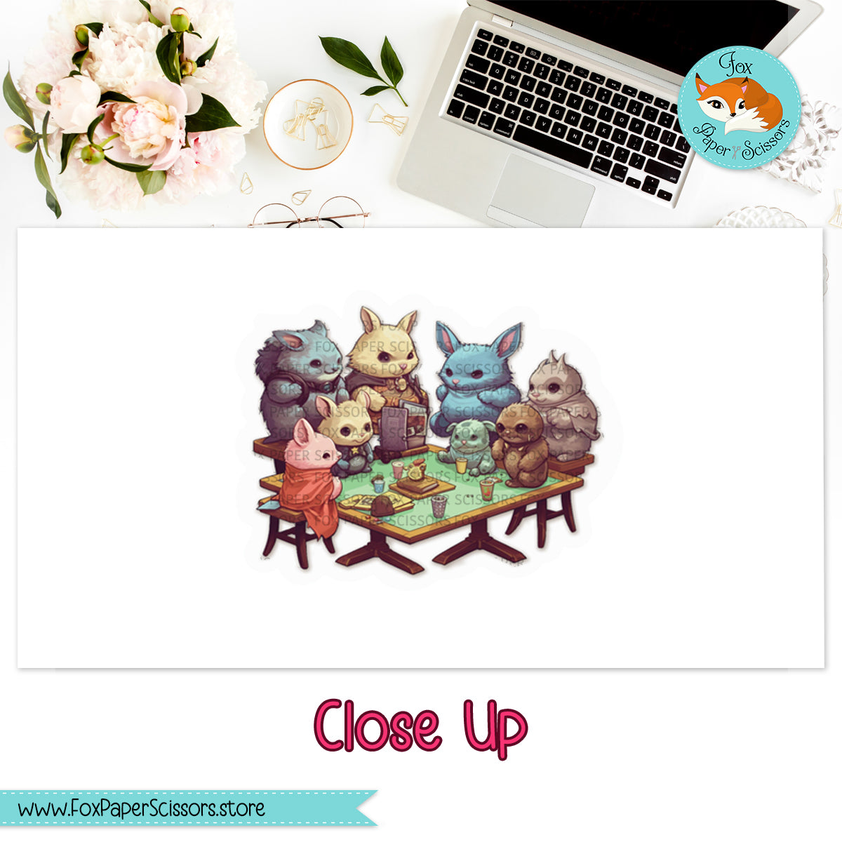 Animals Playing D&D Planner Stickers - 1.25" Sticker