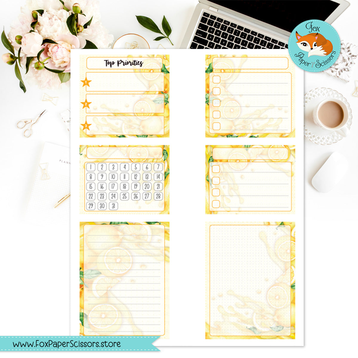 Lemonade | EC Printable Monthly Dashboard