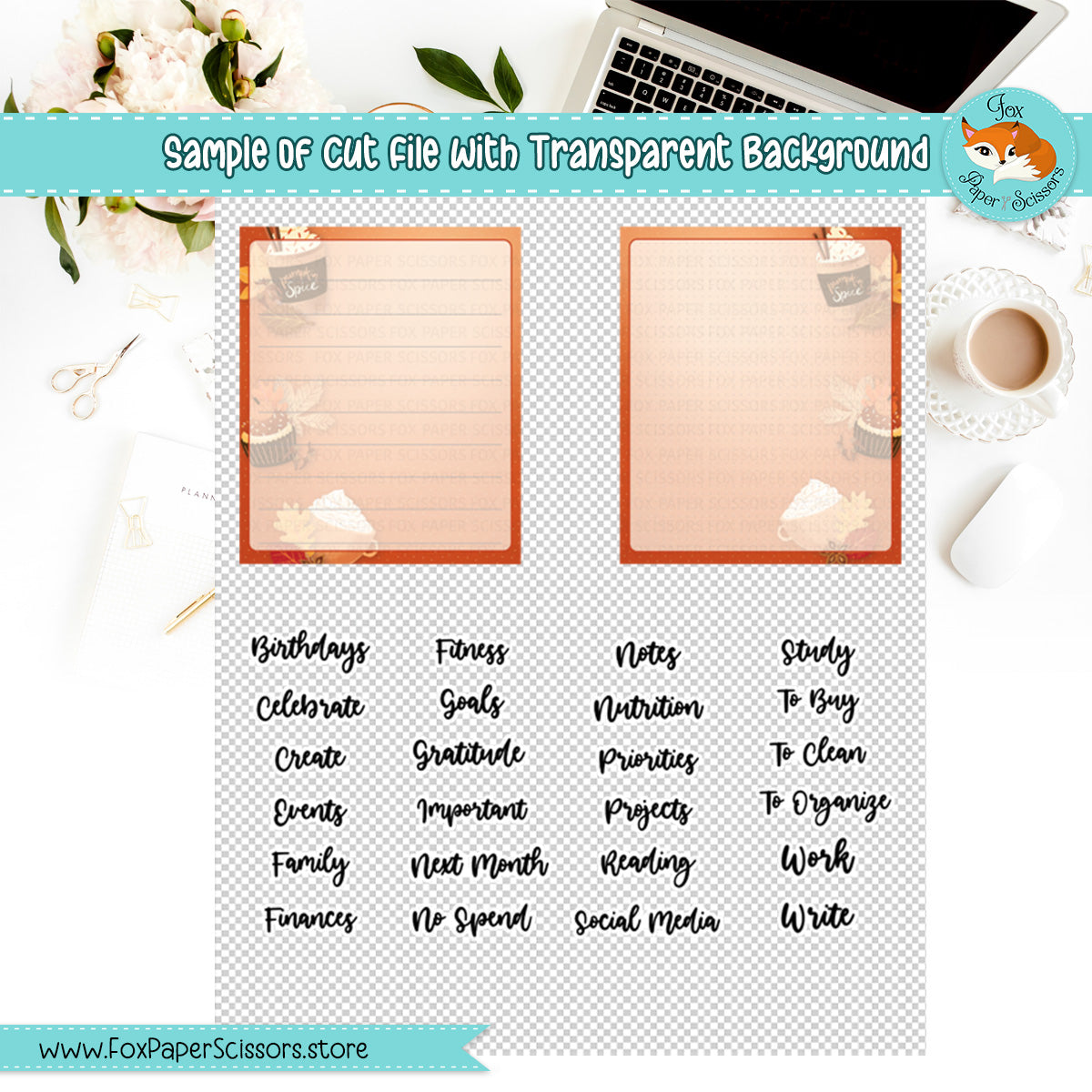Pumpkin Spice | Hobonichi Printable Monthly Dashboard