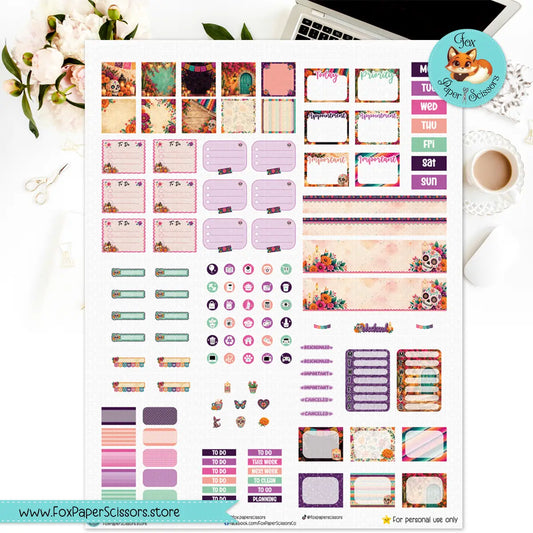 Dia de los Muertos | Day of the Dead | Hobonichi Weeks Printable Weekly Kit