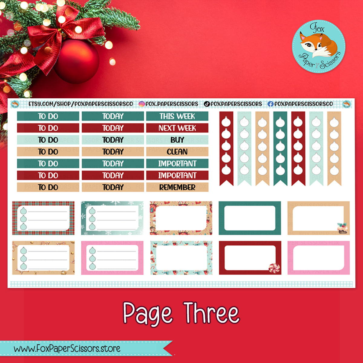 Magical Christmas | Weekly Planner Sticker Kit 7x9 VL