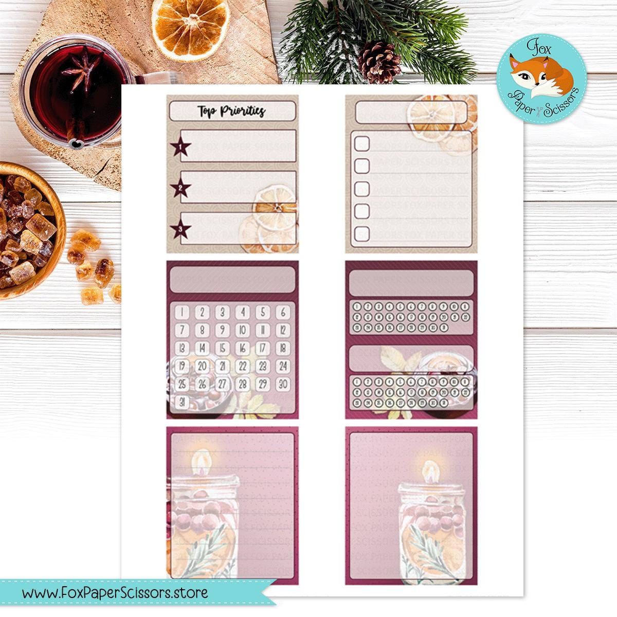 printable monthly dashboard,monthly dashboard,printable,sticker,planner, dashboard,hobonichi, cousin,a5,techo, digital,download,cricut,silhouette,print and cut,fall,autumn,harvest,wine,mulled, mulling,spice,burgundy,winter,september,october,november