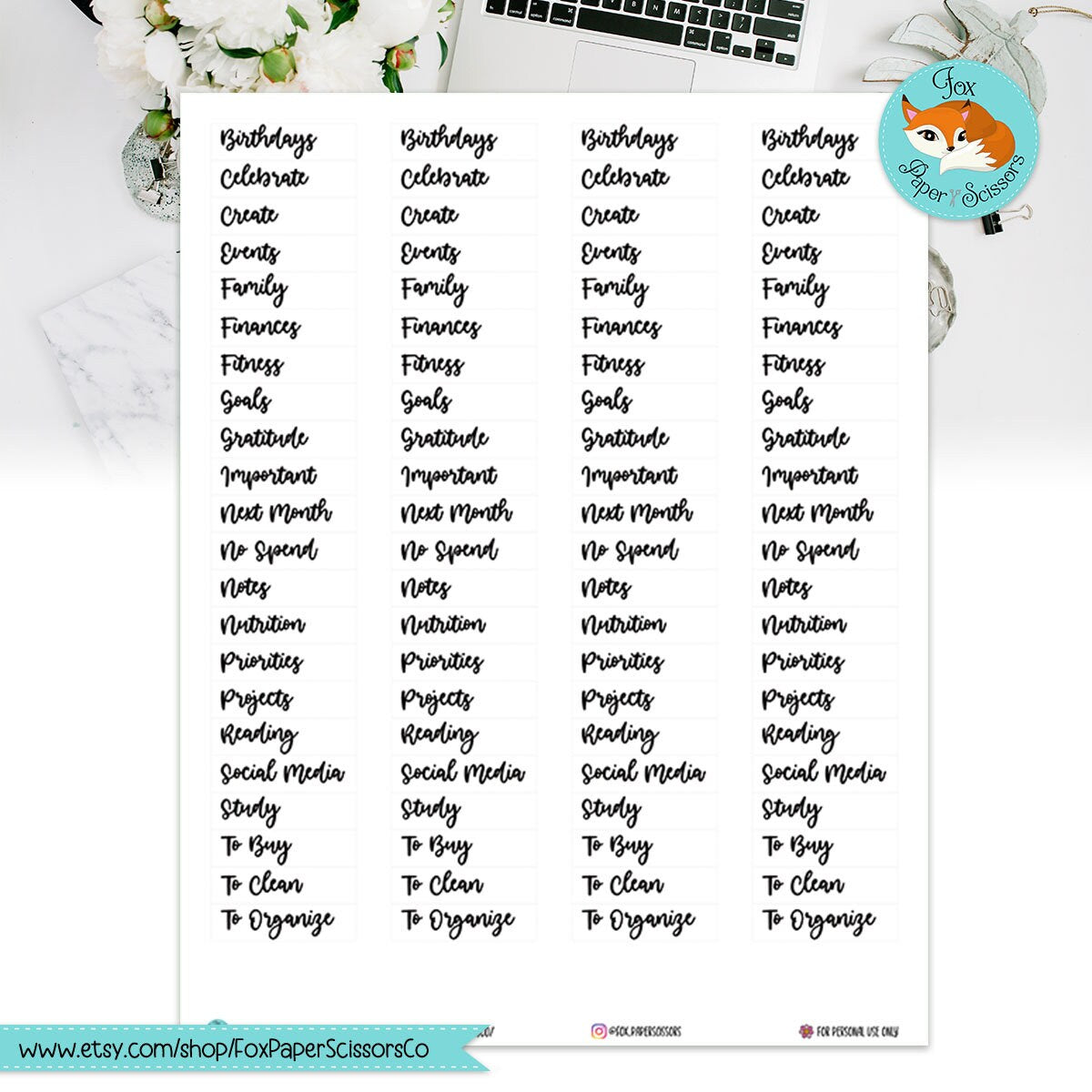 Aqua Flowers | EC Printable Monthly Dashboard
