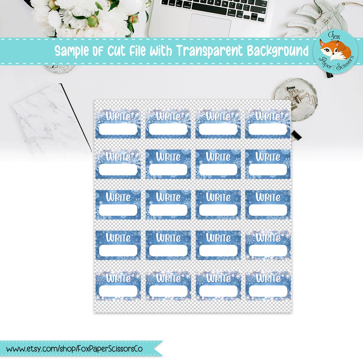 Winter Snowflake | Printable Writer Task Stickers