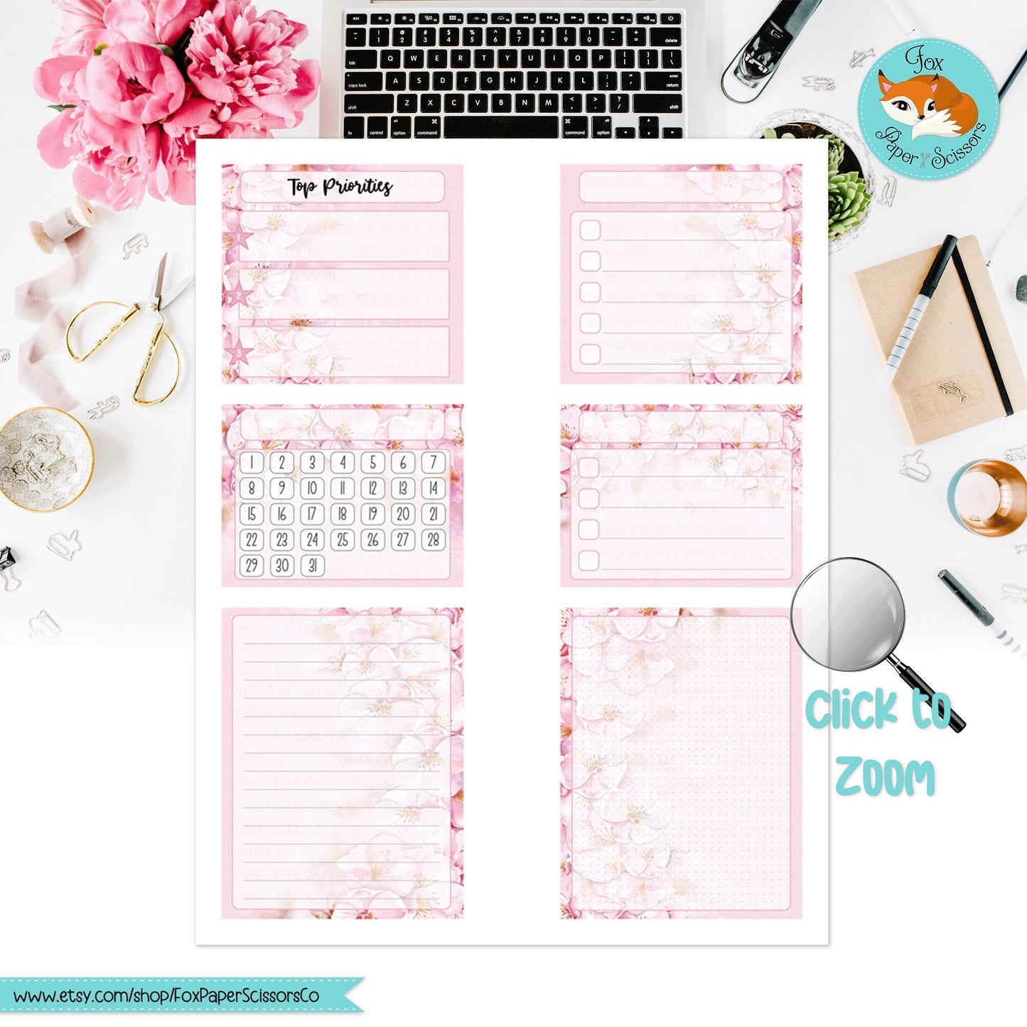 Cherry Blossom/Sakura | EC Printable Monthly Dashboard