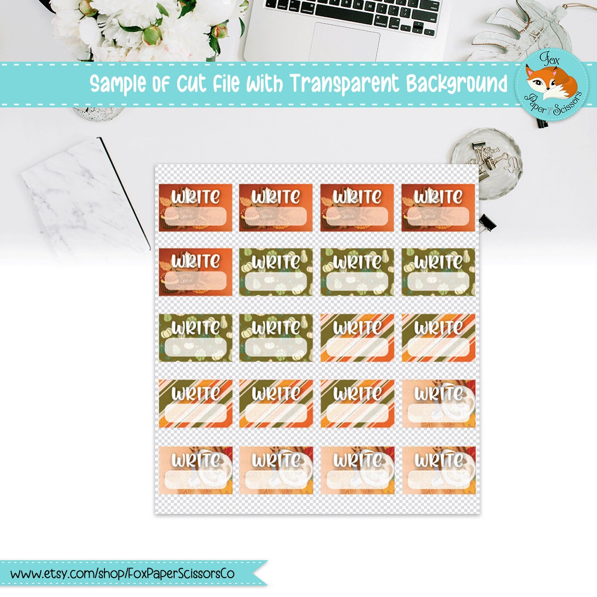 Pumpkin Spice | Printable Writer Task Stickers
