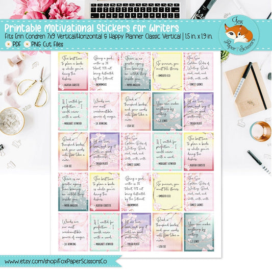 Cherry Blossom/Sakura | Printable Writer Inspiration Stickers