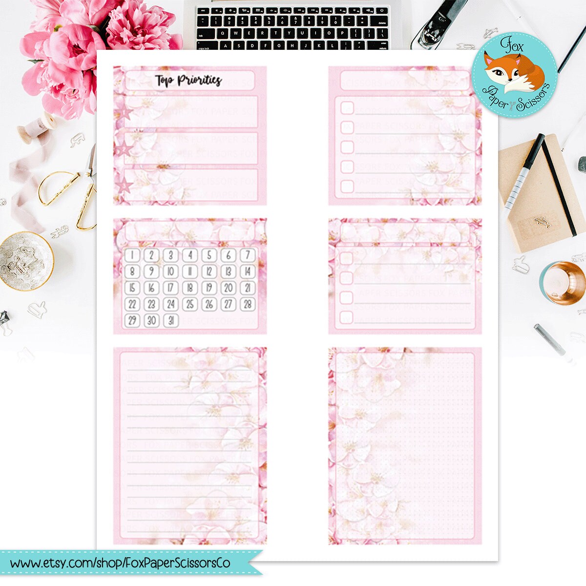 Cherry Blossom/Sakura | EC Printable Monthly Dashboard