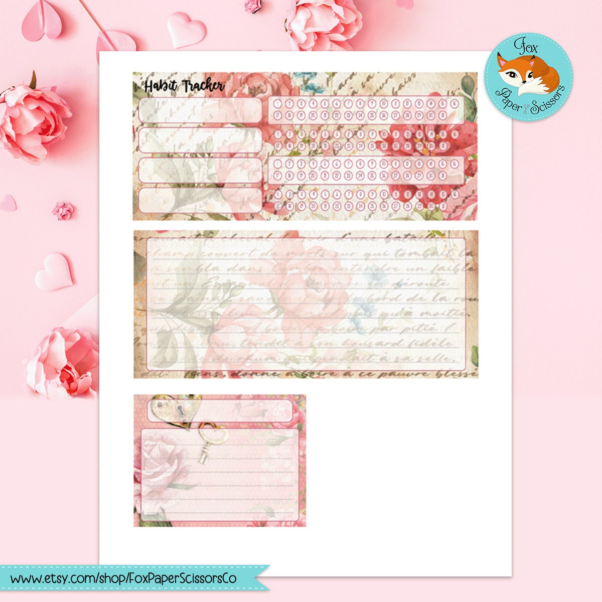 Vintage Valentine | EC Printable Monthly Dashboard