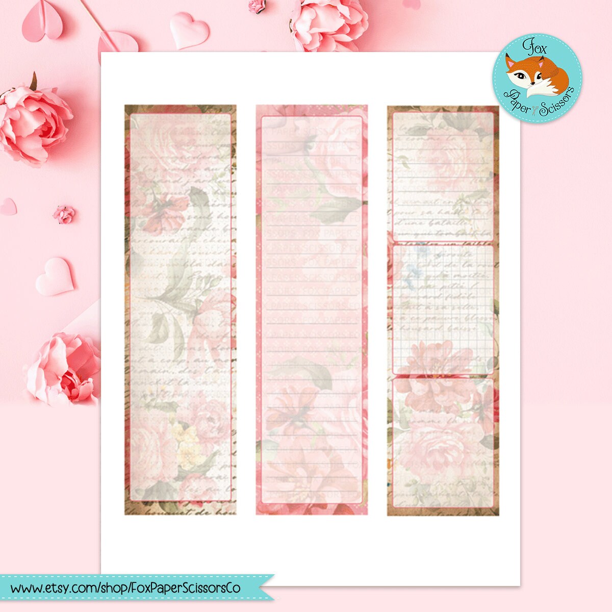 Vintage Valentine | HP Printable Monthly Dashboard