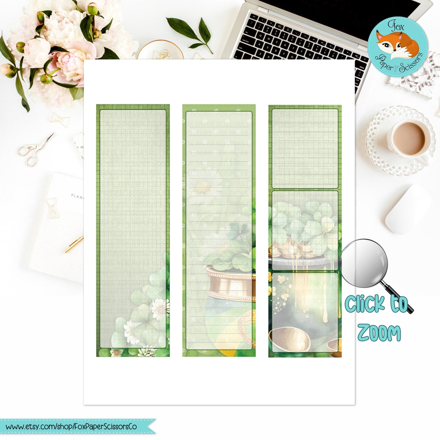 St. Patrick's Day | Hobonichi Printable Monthly Dashboard