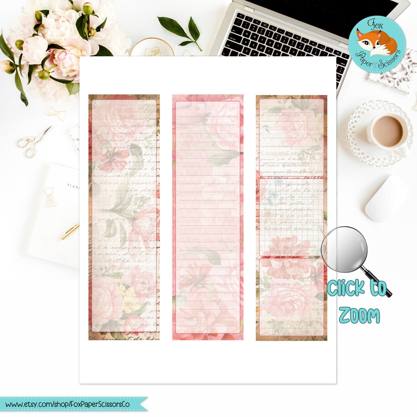 Vintage Valentine | Hobonichi Printable Monthly Dashboard