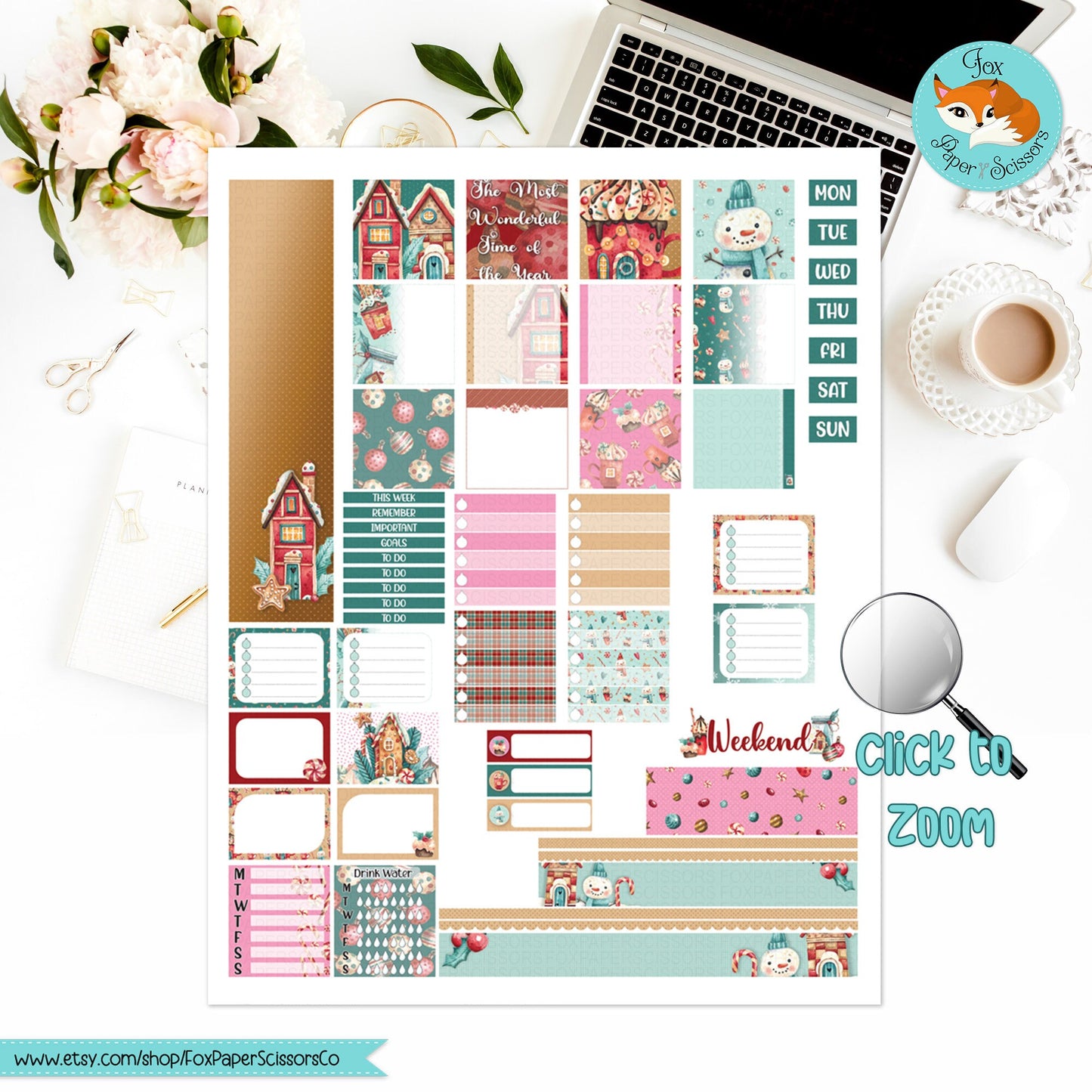 Magical Christmas | Hobonichi Printable Weekly Kit