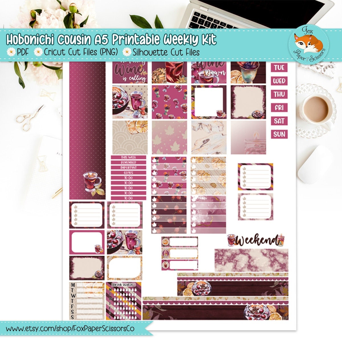 Mulled Wine | Hobonichi Printable Weekly Kit