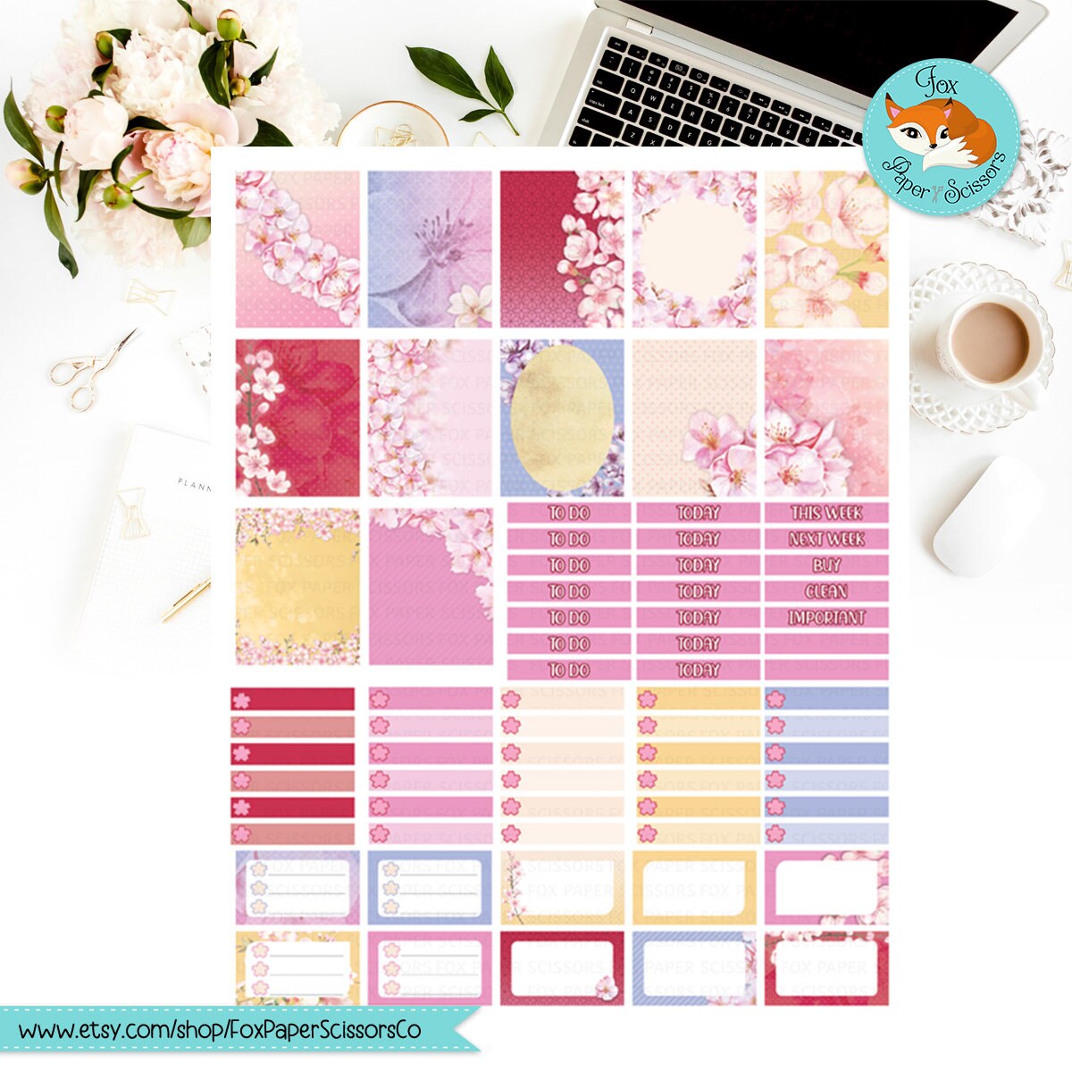 Cherry Blossom/Sakura | Printable Weekly Kit 7x9 VL