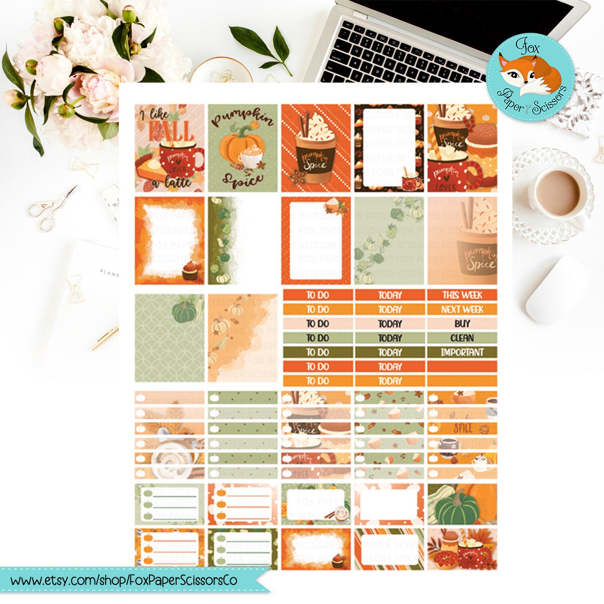 Pumpkin Spice | Printable Weekly Kit 7x9 VL