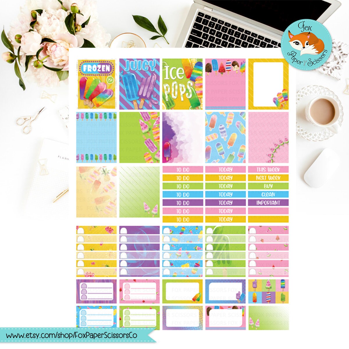 Popsicles | Printable Weekly Kit 7x9 VL