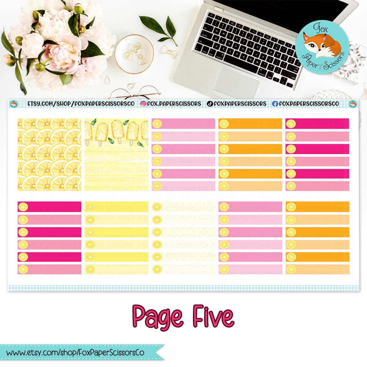 Lemonade | Weekly Planner Sticker Kit 7x9 VL