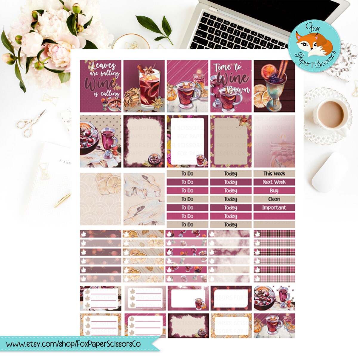 Mulled Wine | Printable Weekly Kit 7x9 VL