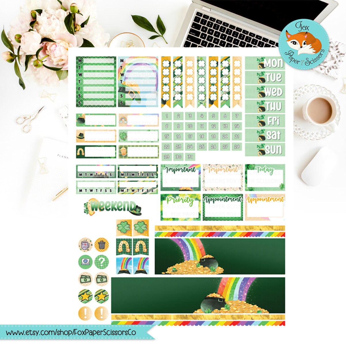St Patrick's | Printable Weekly Kit 7x9 VL