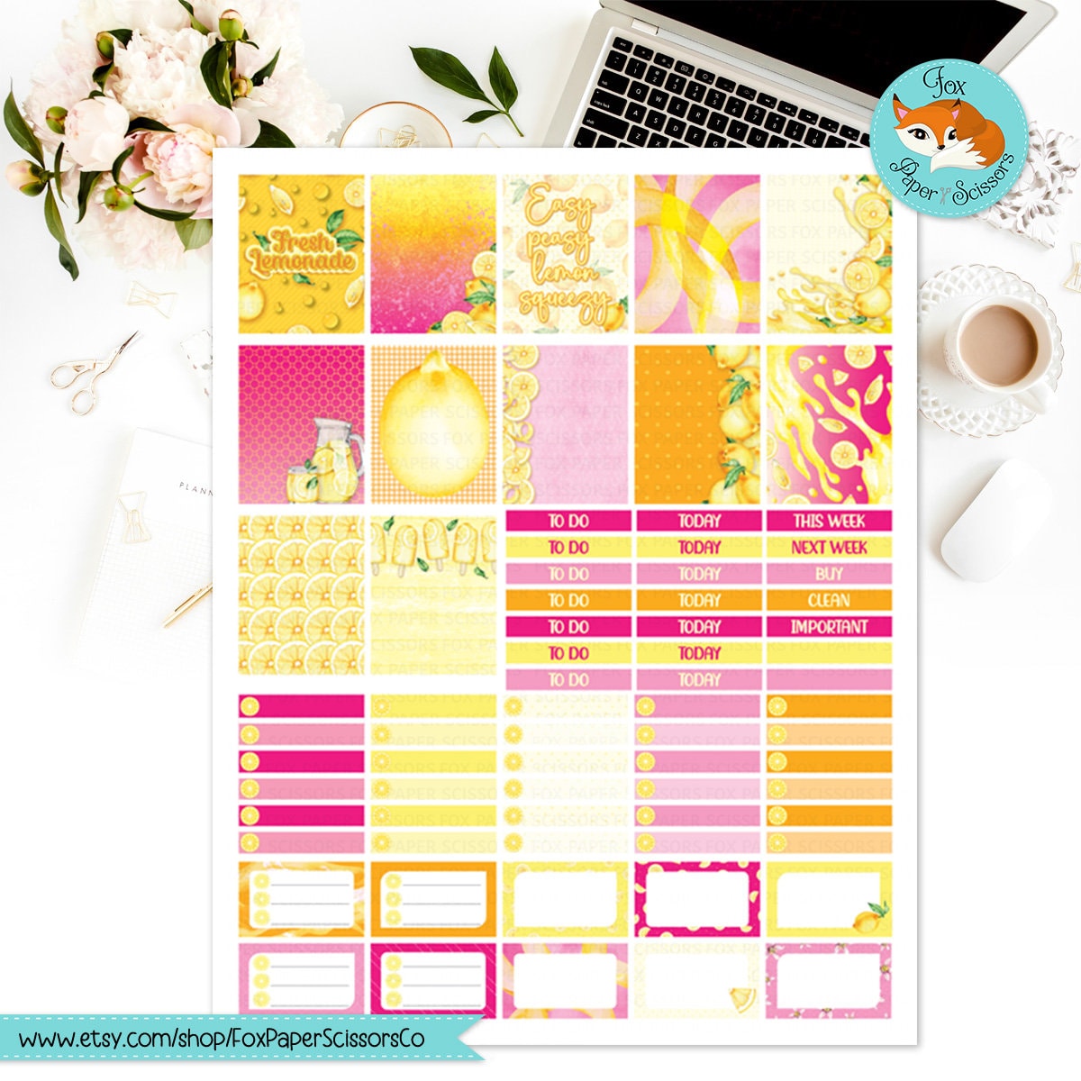 Lemonade | Printable Weekly Kit 7x9 VL