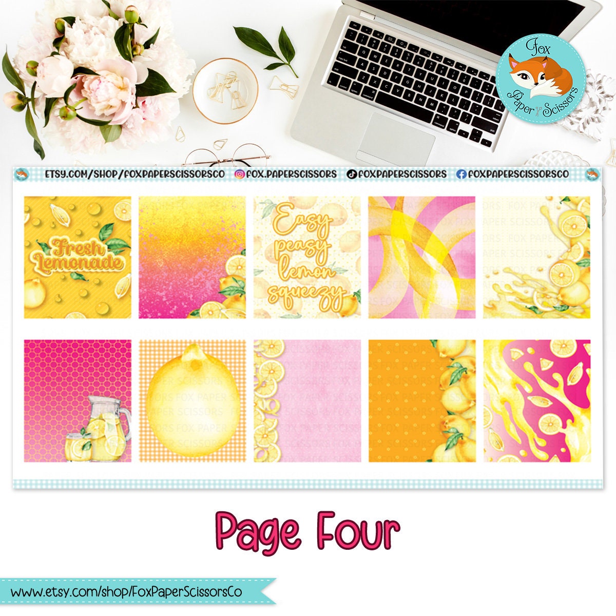 Lemonade | Weekly Planner Sticker Kit 7x9 VL