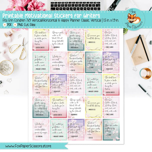 Cherry Blossom/Sakura | Printable Writer Inspiration Stickers