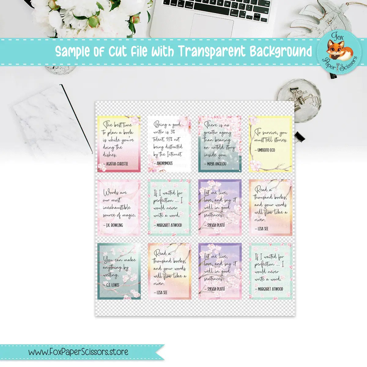 Cherry Blossom/Sakura | Printable Writer Inspiration Stickers