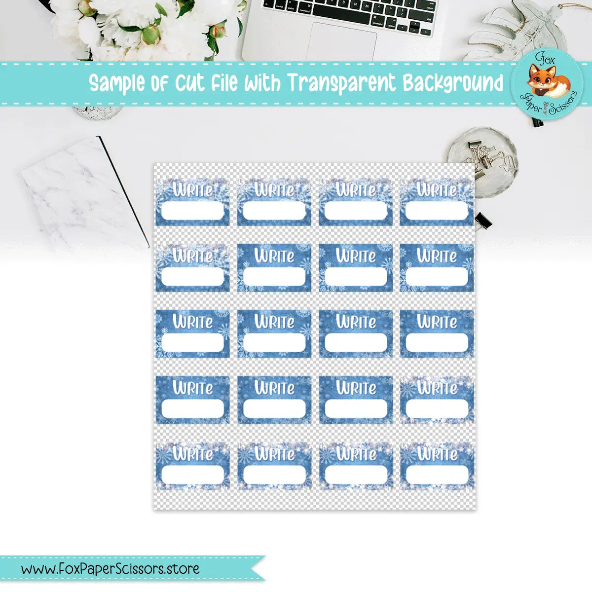 Winter Snowflake | Printable Writer Task Stickers