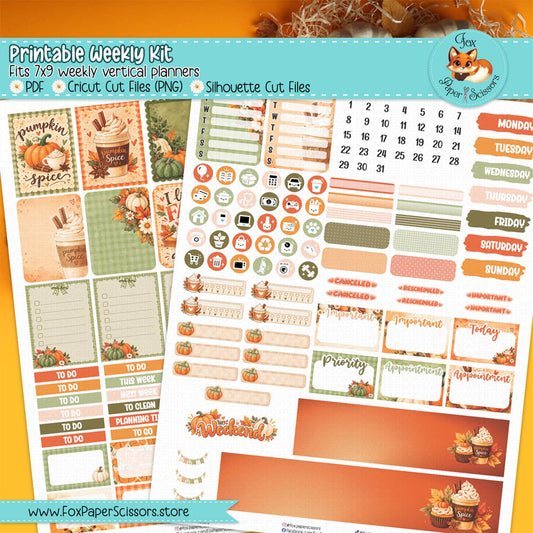 Pumpkin Spice | Printable Weekly Kit 7x9 VL