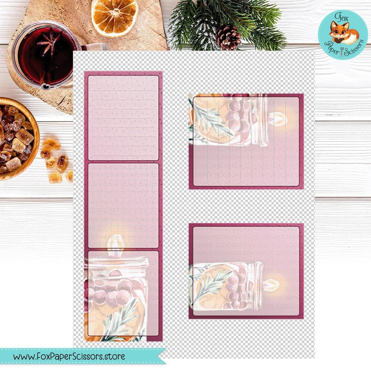 Mulled Wine | Hobonichi Cousin Printable Monthly Dashboard