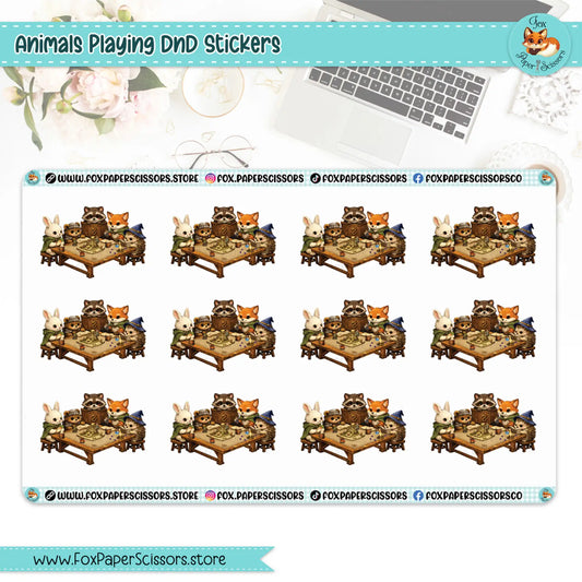 Animals Playing D&D Stickers