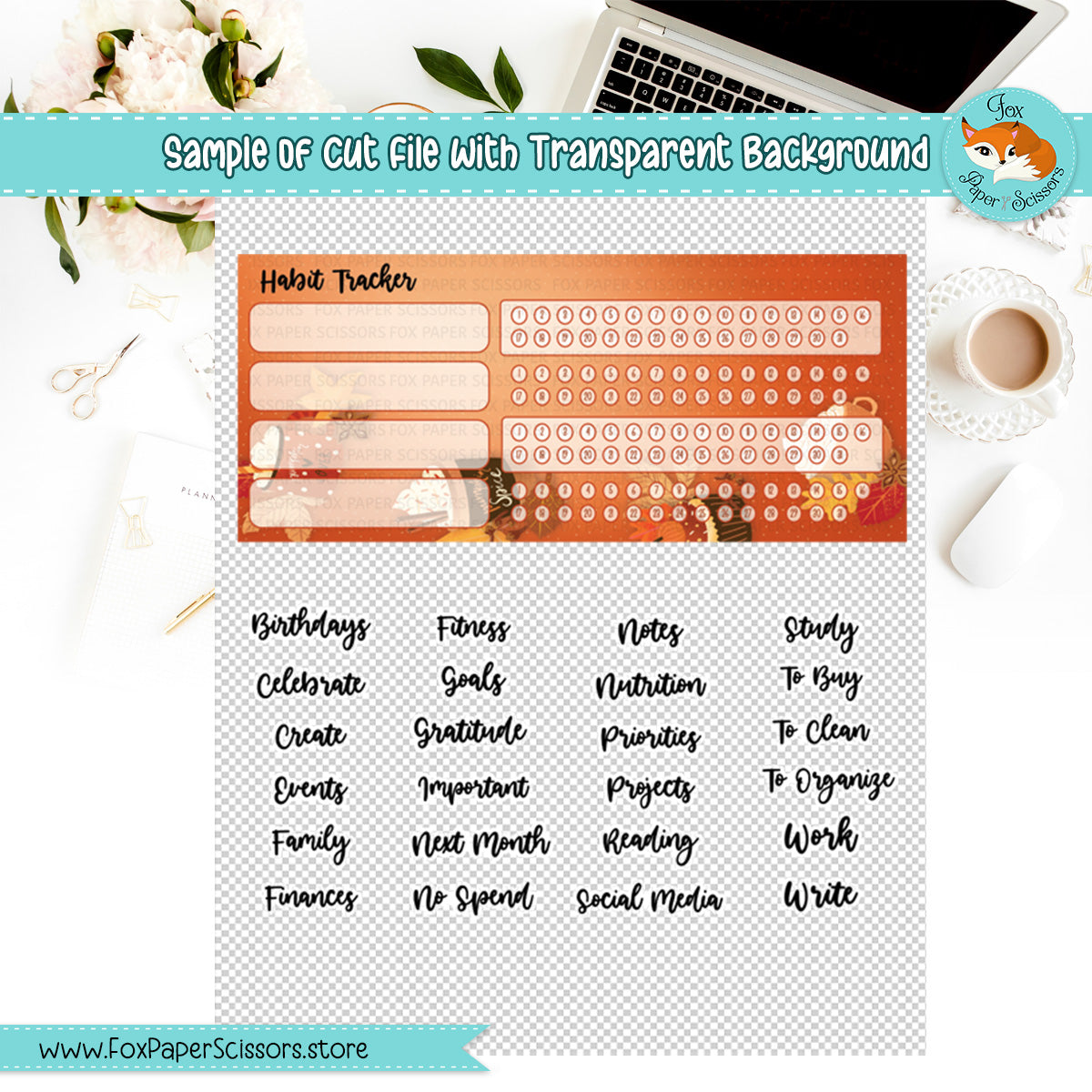 Pumpkin Spice | EC Printable Monthly Dashboard