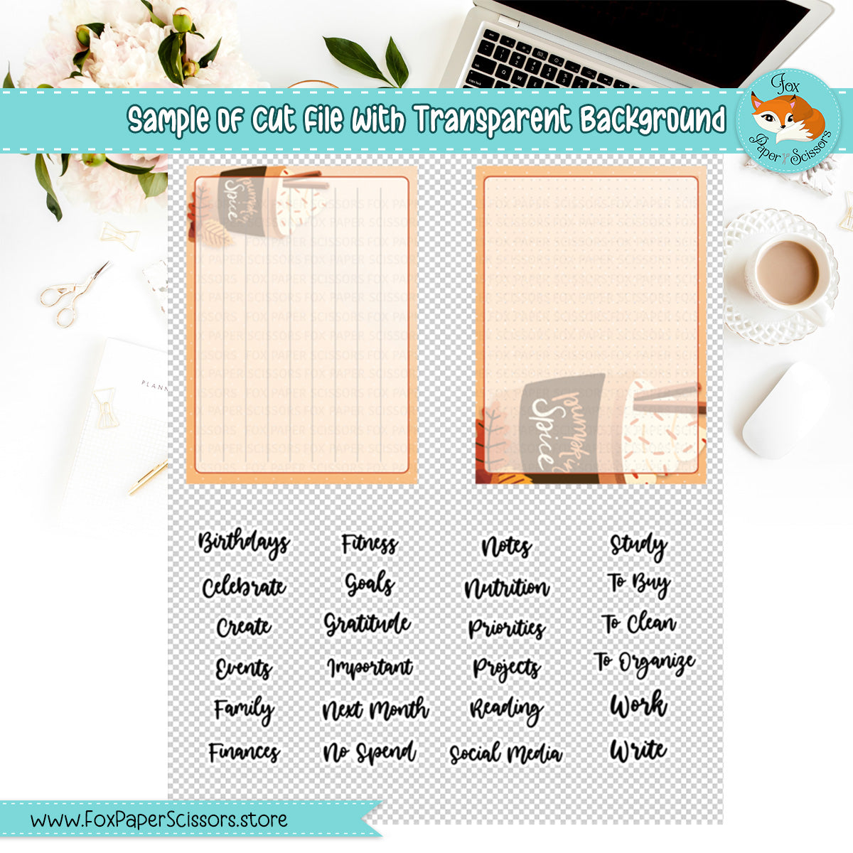 Pumpkin Spice | HP Printable Monthly Dashboard