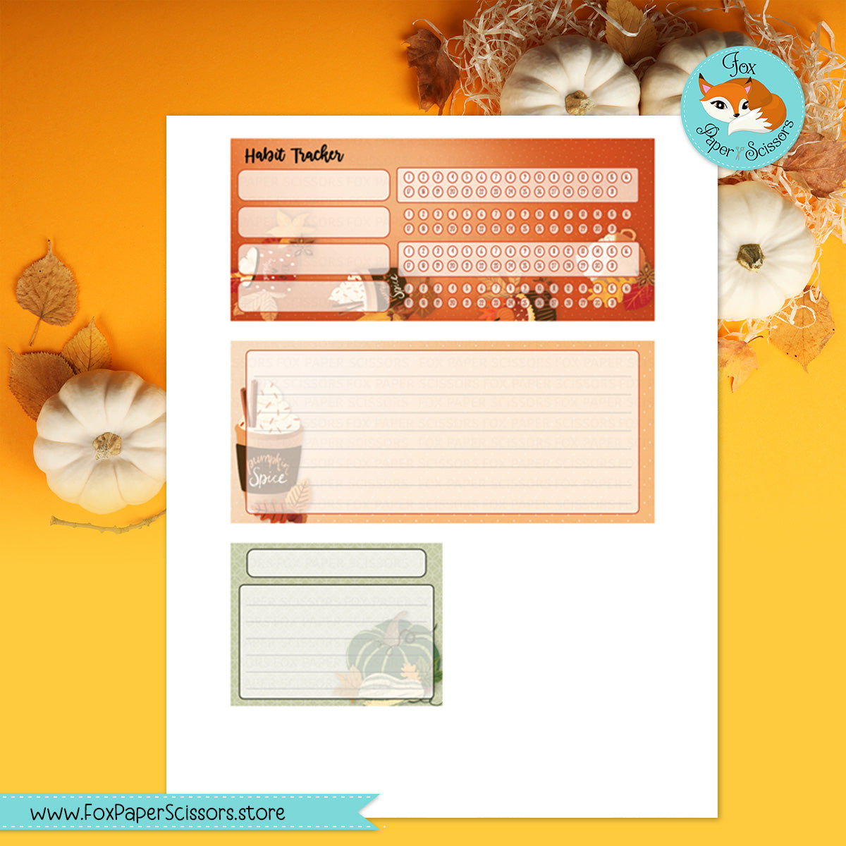 Pumpkin Spice | EC Printable Monthly Dashboard