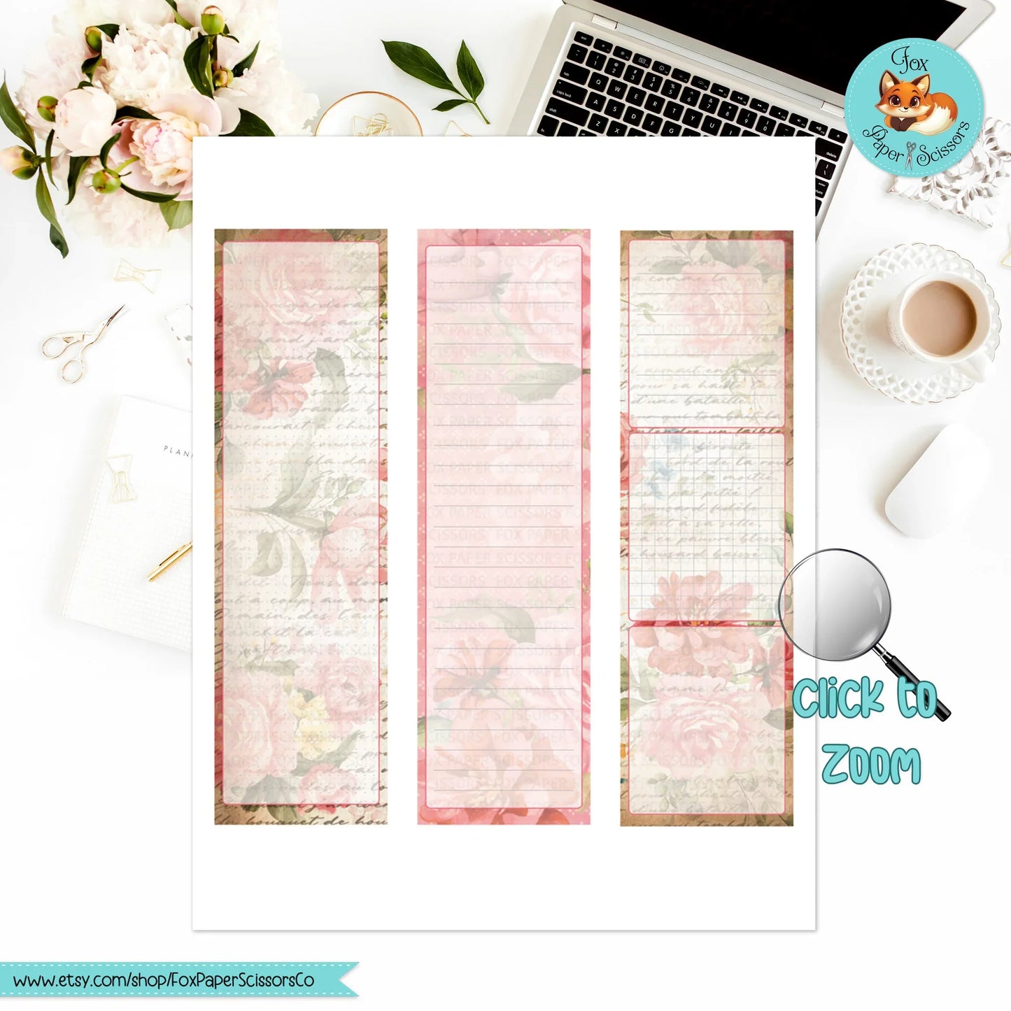 Vintage Valentine | Hobonichi Printable Monthly Dashboard
