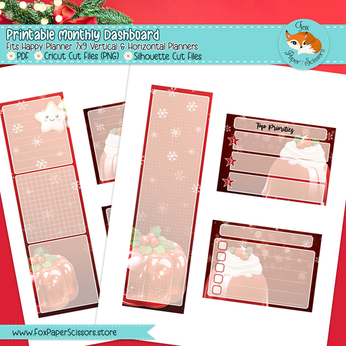 Christmas Treats | HP Printable Monthly Dashboard