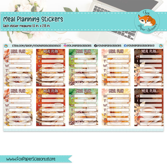 Autumn Vibes | Meal Planner Stickers 7x9 VL