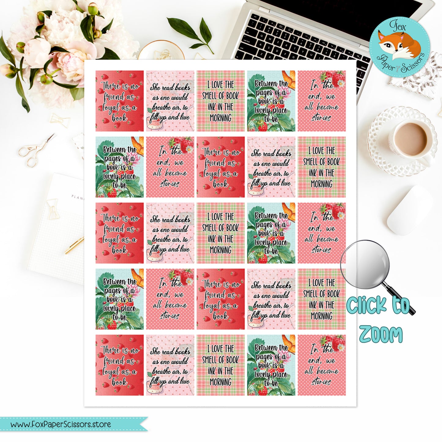 Strawberry | Readers Inspiration Stickers