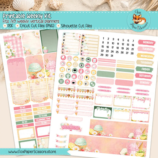 Summer Gelato | Printable Weekly Kit 7x9 VL