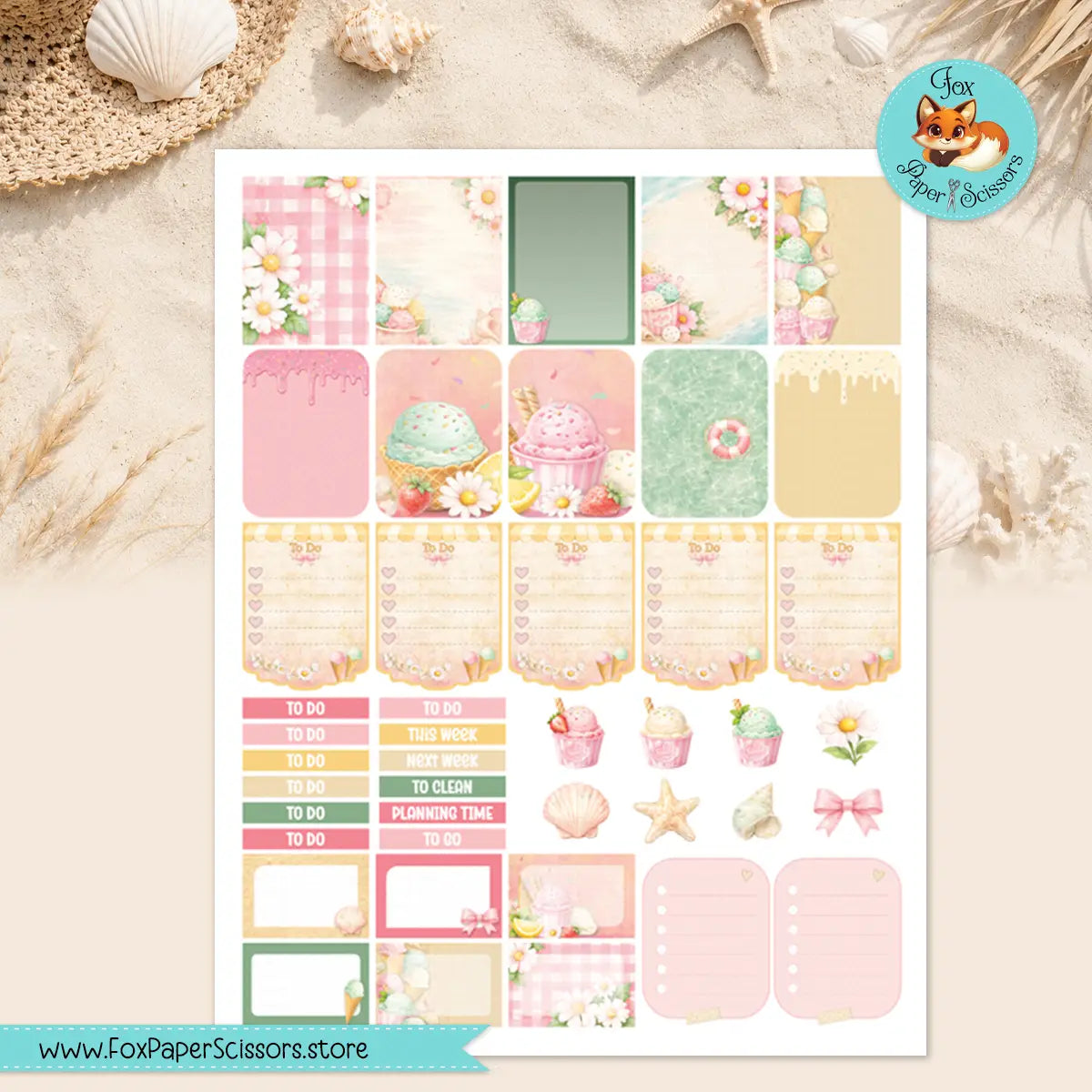 Summer Gelato | Printable Weekly Kit 7x9 VL