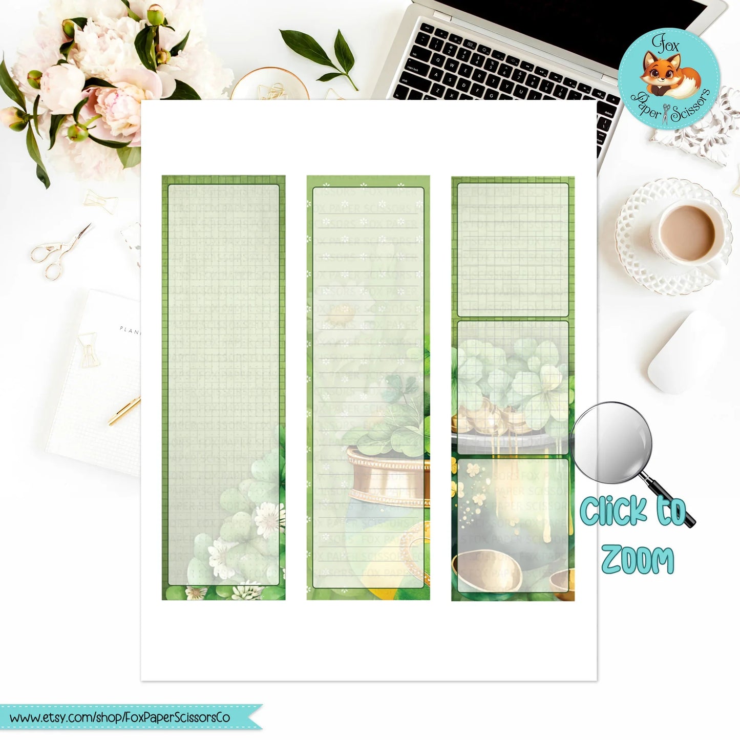 St. Patrick's Day | Hobonichi Printable Monthly Dashboard