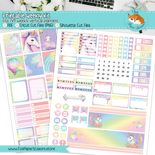 Unicorn Dreams | Printable Weekly Kit 7x9 VL