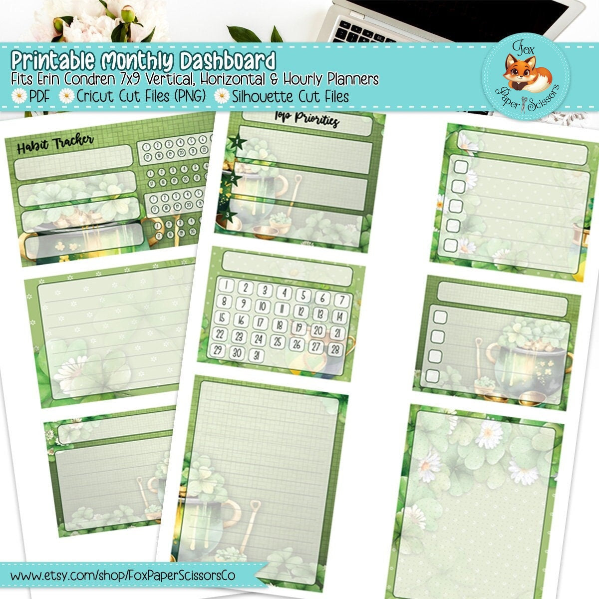 St Patrick's Day | EC Printable Monthly Dashboard