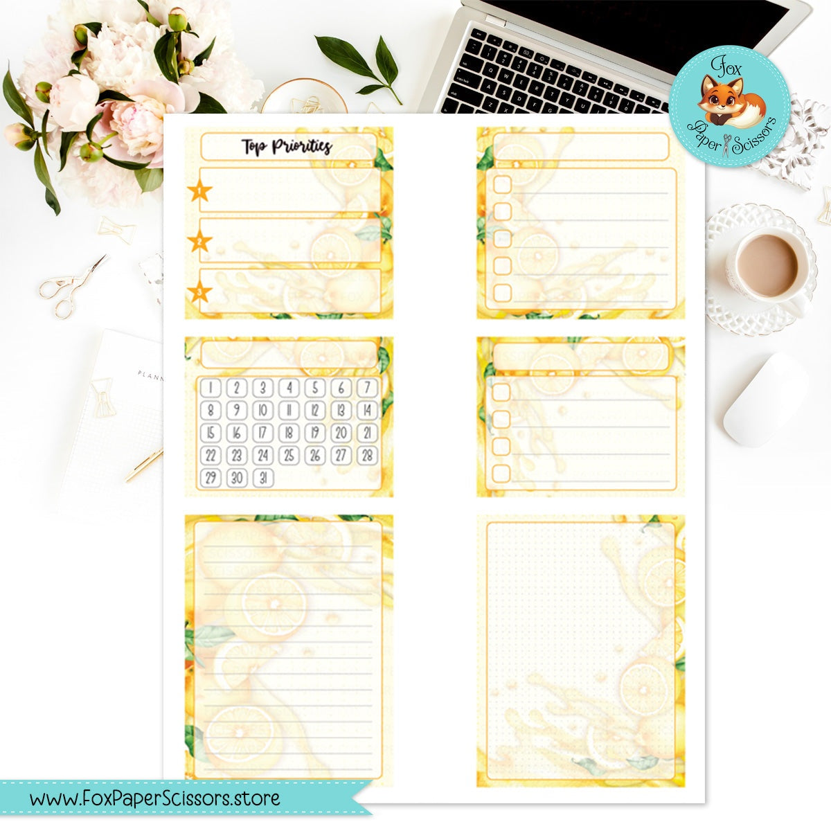 Lemonade | EC Printable Monthly Dashboard