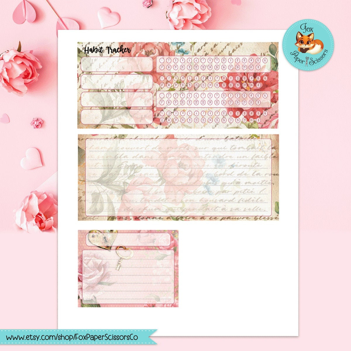 Vintage Valentine | EC Printable Monthly Dashboard