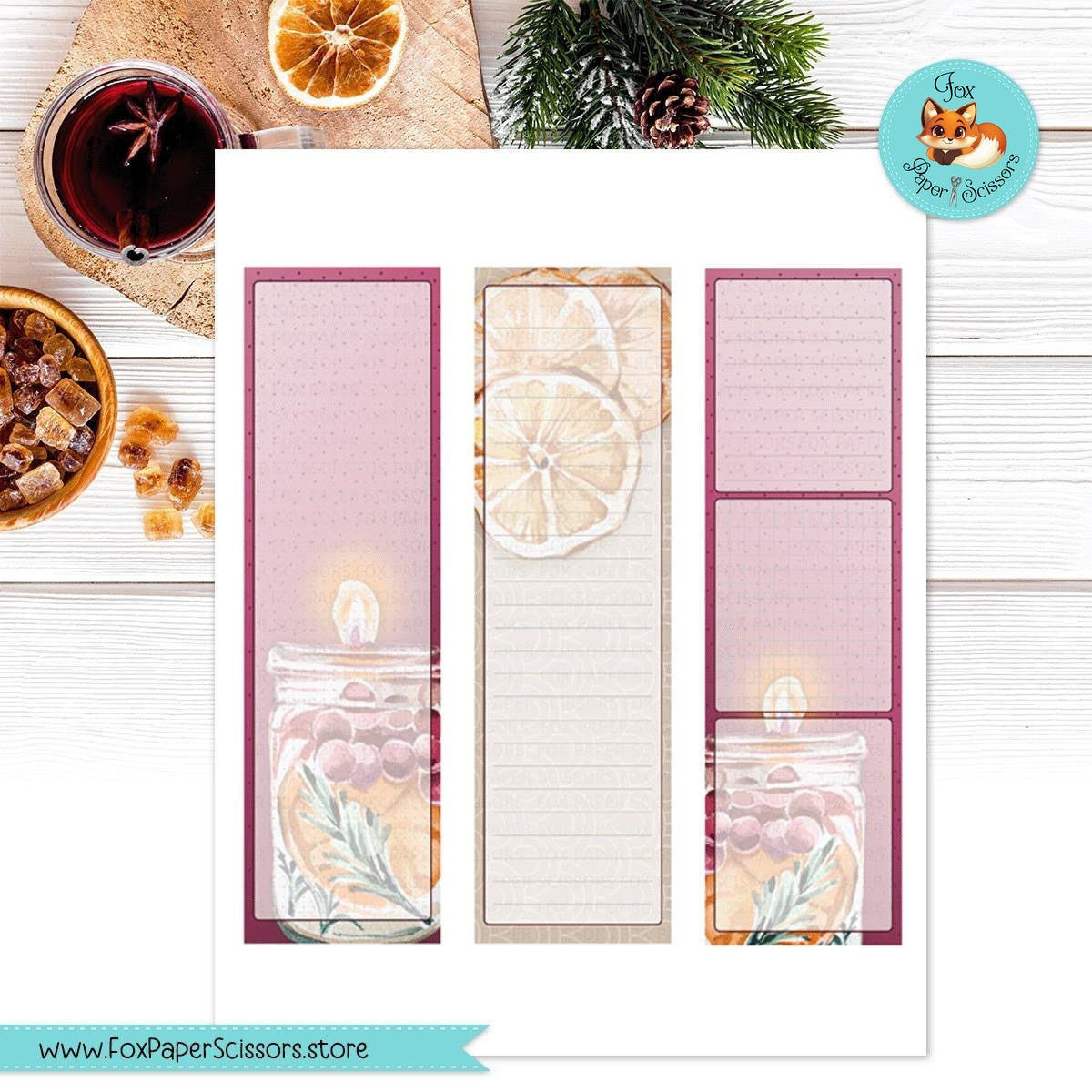 Mulled Wine | Hobonichi Cousin Printable Monthly Dashboard