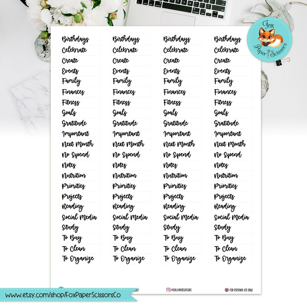 Aqua Flowers | EC Printable Monthly Dashboard