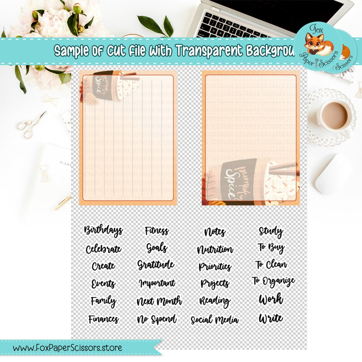 Pumpkin Spice | HP Printable Monthly Dashboard